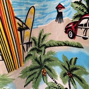 INgear Hawaiian Tropical Surf Shirt Short Sleeve Colorful Palm Size XL